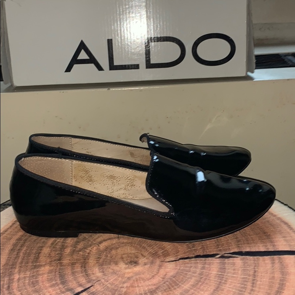 Aldo Patent Leather Smoking Slippers / Loafer